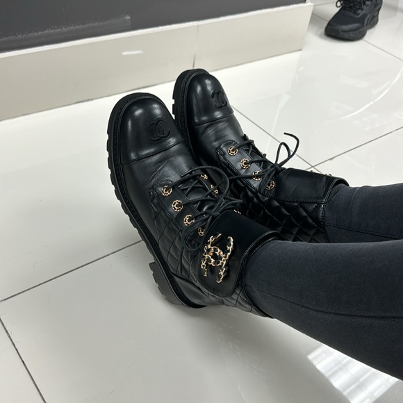 Chanel Quilted Leather Combat Boot - Picture 6 of 6
